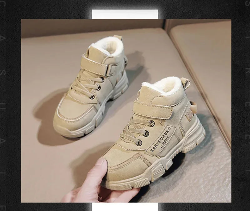 Shoes for Children's Boys, Girls for Winter Thick Warm Non-slip